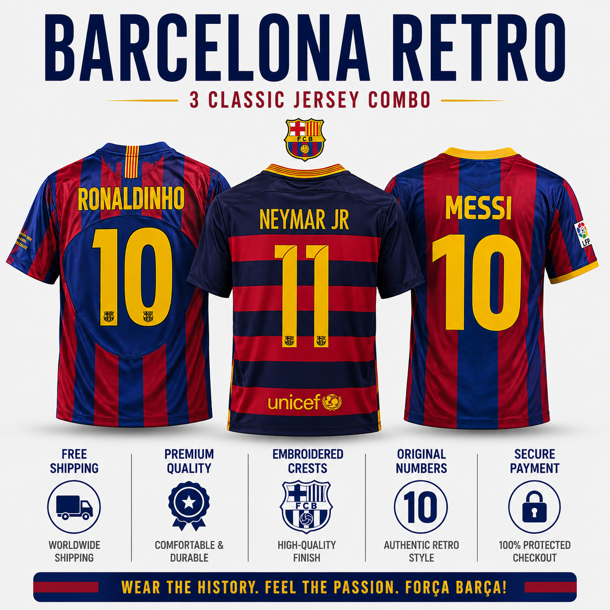 Barça Icons – Retro Jersey Pack 3