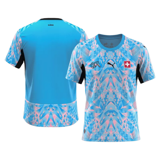 Switzerland Goalkeeper Soccer Jersey World Cup 2026 Blue - Fan Version