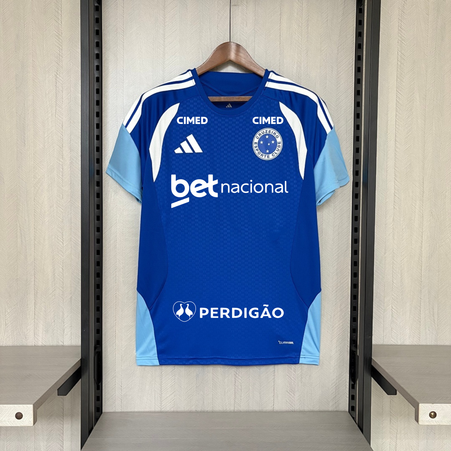 Camisa Adidas Cruzeiro Treino Atleta 2026 - com Patrocínios