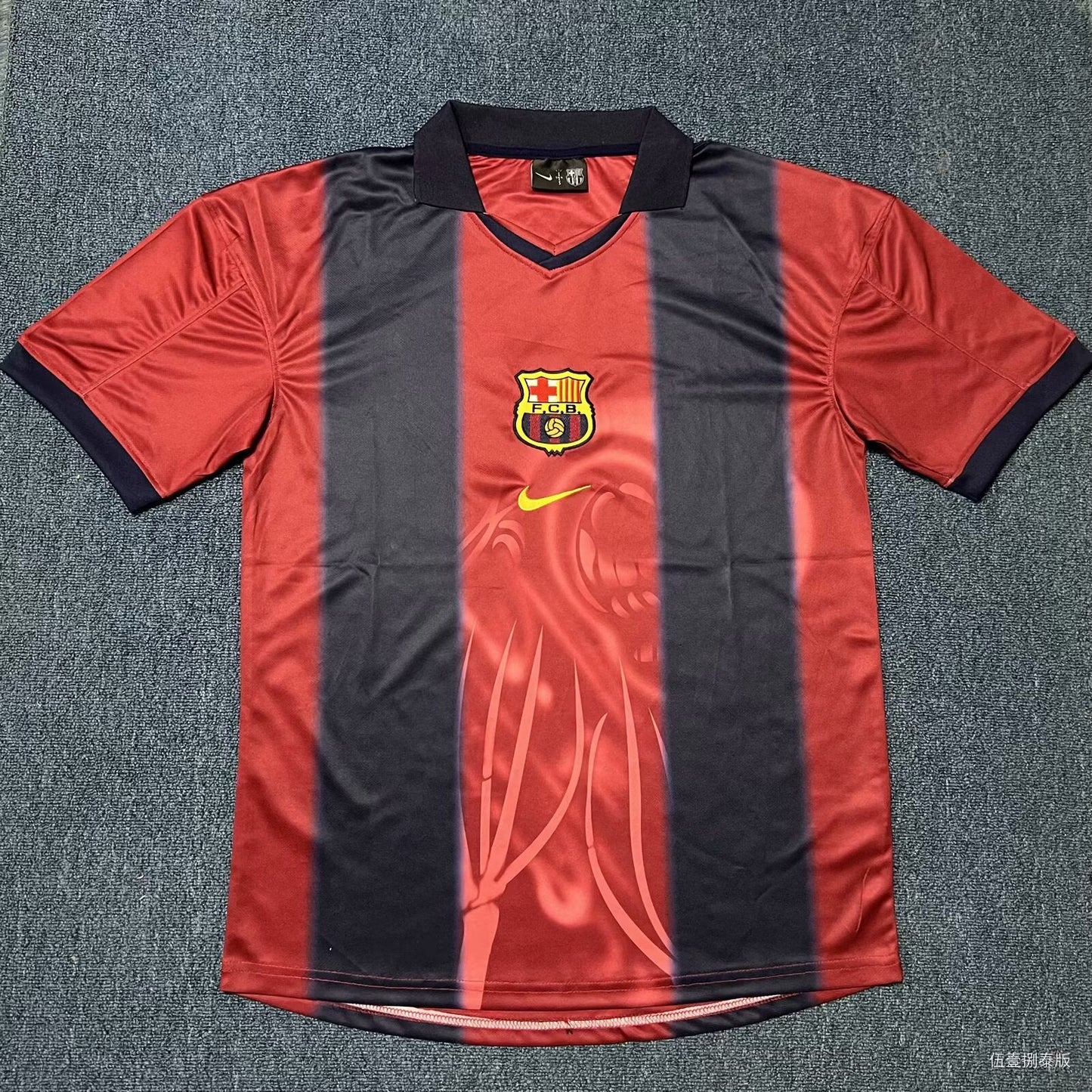 CJ x  x Barcelona Retro 2000/01 Home Skeleton jersey