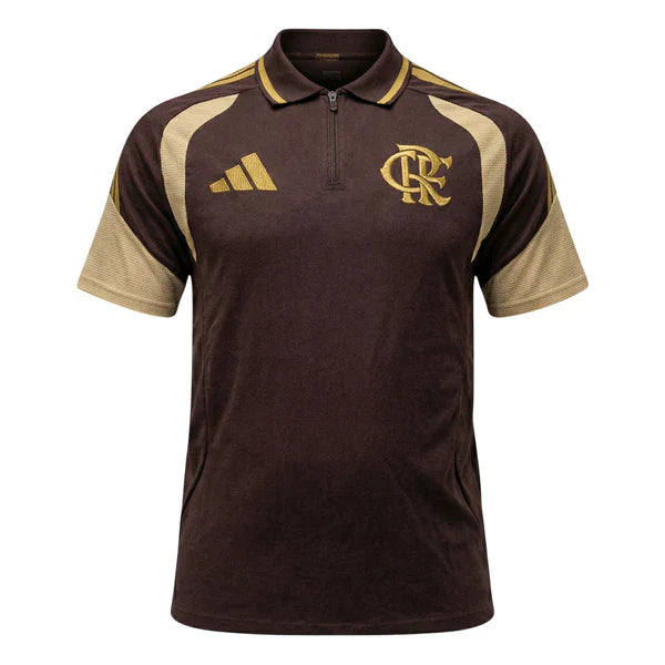 Conjunto Flamengo Treino C/Zíper 26/27 - Marrom