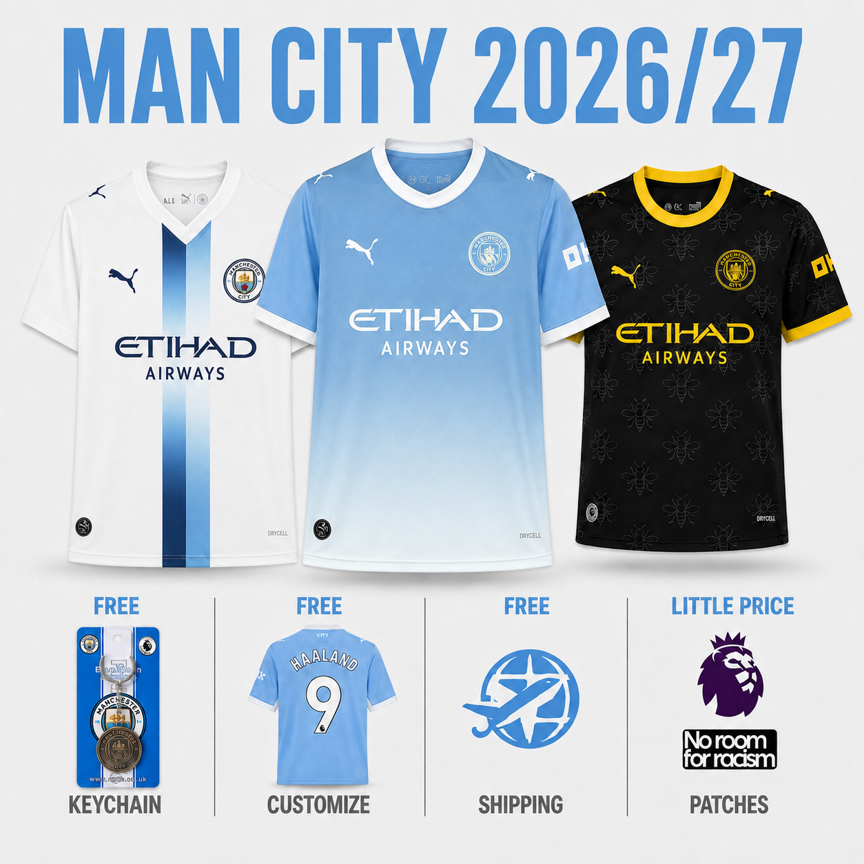COMBO Manchester City 26/27 - Home, Away and Third - Fan Version