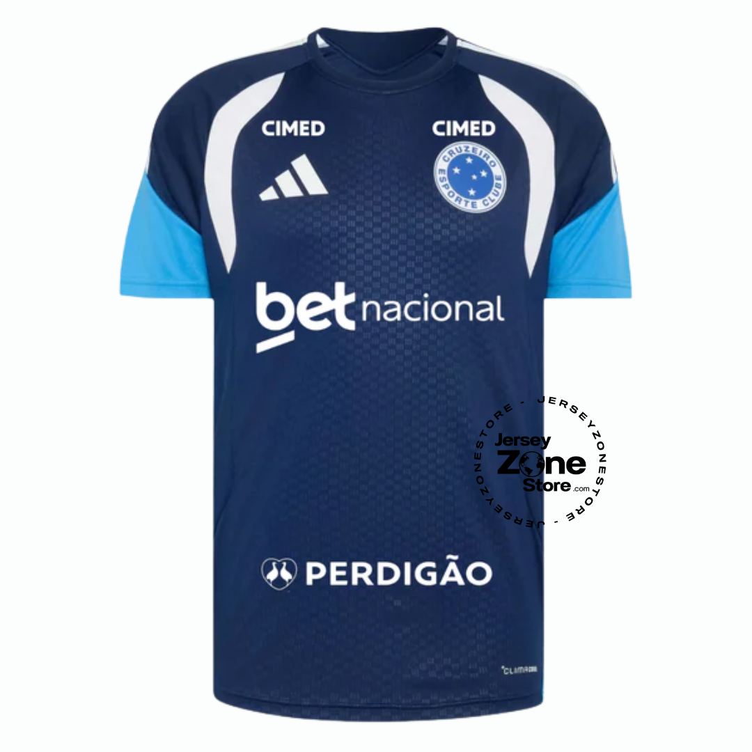 Camisa Adidas Cruzeiro Treino Comissão 2026 - Patrocínios