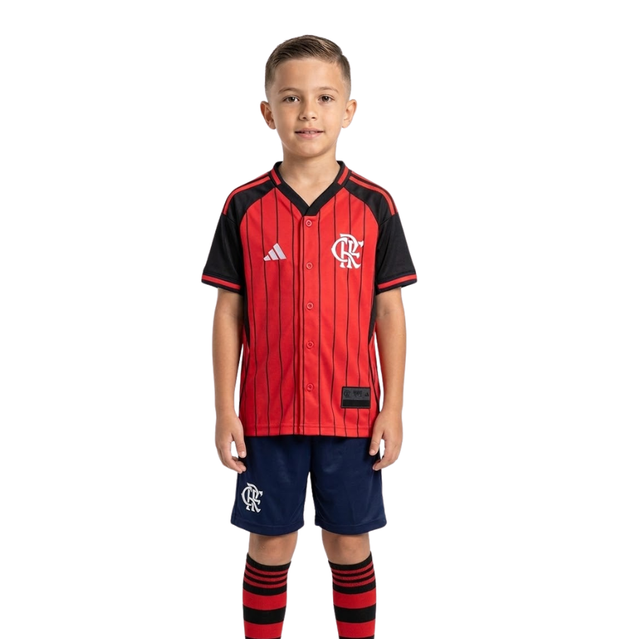 Camisa Infantil Flamengo Home US PACK 2025/26