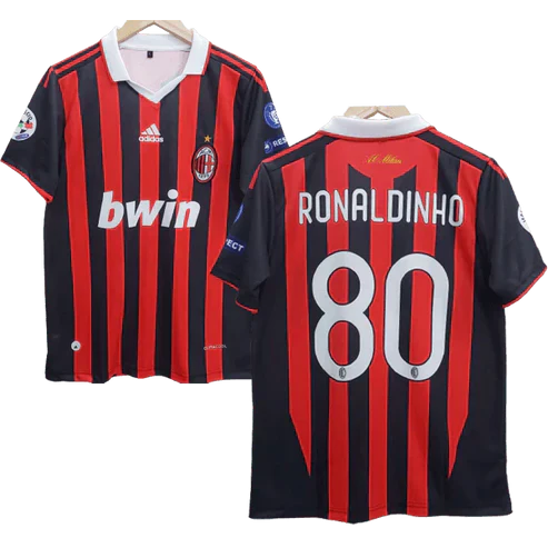 AC Milan Ronaldinho Embroidery Retrô Jersey