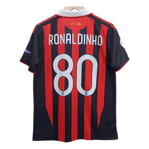 AC Milan Ronaldinho Embroidery Retrô Jersey