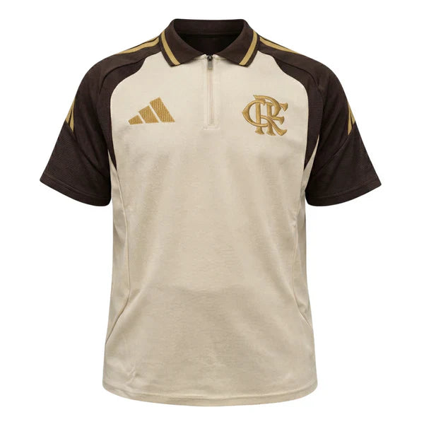 Conjunto Flamengo Treino C/Zíper 26/27 - Bege
