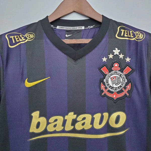 Retrô Corinthians Terceira 2009 Preta/Roxa Masculina